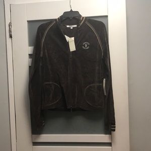 New Vertigo Dark Chocolate Velour Sweatshirt Large